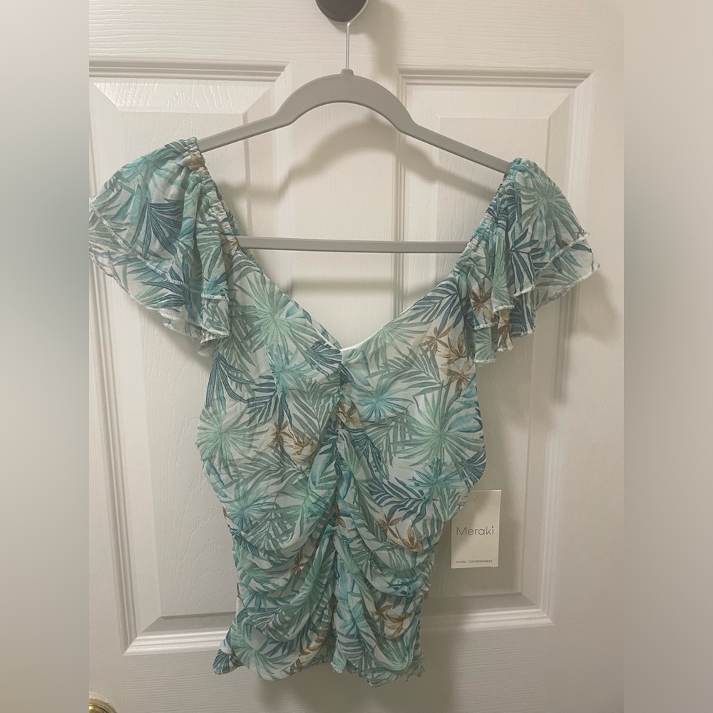 BNWT Meraki mesh/sheer top